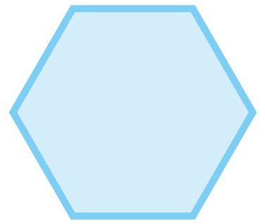 線の色を設定した多角形の完成図
