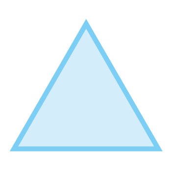 多角形ツールでの三角の完成図
