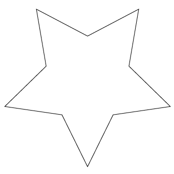 シンプルな星の完成図