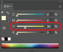 塗りのCMYKカラー設定画面