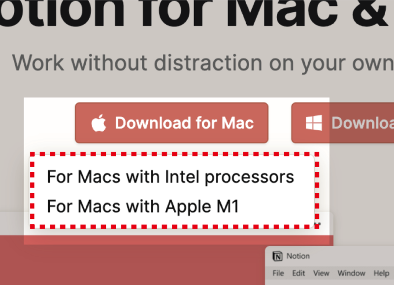 macOSプロセッサー選択画面